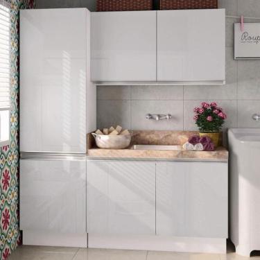 Imagem de Kit Área Serviço Acordes Glamy MDF Armário e Balcão Madesa