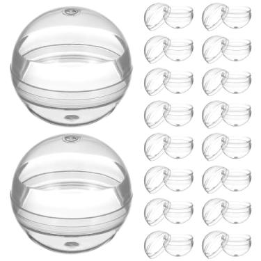 Imagem de Gatuida 100 bolas de plástico transparentes, chiclete transparente preenchível, 2,9 cm, para máquina de venda automática, artesanato infantil, armazenamento, ornamentos