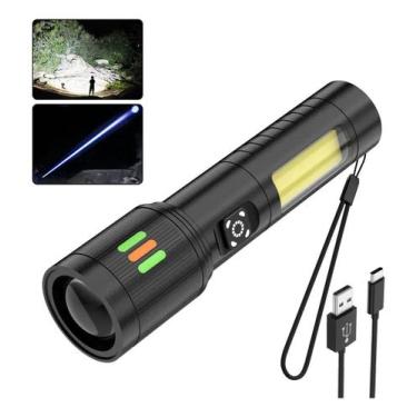 Imagem de Lanterna Led Recarregável Usb Profissional Tática Militar Potente Zoom