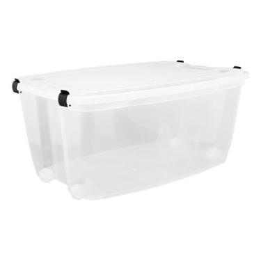 Imagem de Caixa Organizadora Com Rodinhas Empilhável Multiuso 58Litros - Jaguar