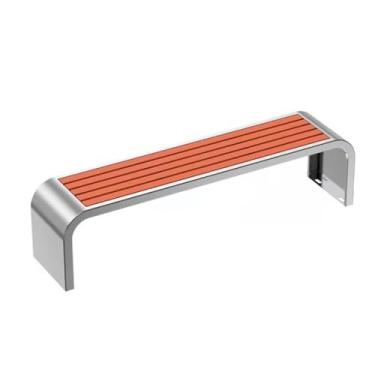 Imagem de Banco de jantar de canto redondo cadeira de parque banco de aço inoxidável para uso externo com vários tamanhos para escolher móveis de assento ao ar livre (grande)