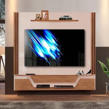 Imagem de Painel De Tv Ripado 60 Polegadas Off White Noce Afrodite 1.8 Shop Jm