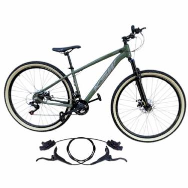 Imagem de Bicicleta Aro 29 KSW Aluinio 24 Velocidades Freio Hidraulico (VERDE/MILITAR/PRATA, 17)