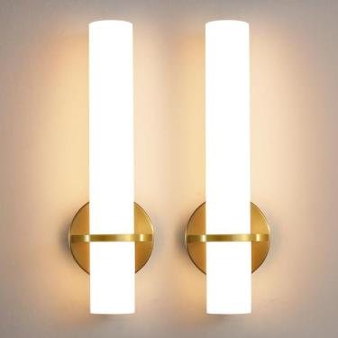 Imagem de Arandelas de parede AIJIASI Gold, conjunto de 2 LEDs reguláveis de 15W