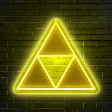 Imagem de Placa de néon LED Triforce Saiwalk Dimmable, decoração de jogos USB