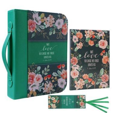 Imagem de Capa de livro, conjunto de estojos bíblicos Faithful Hers com caderno 