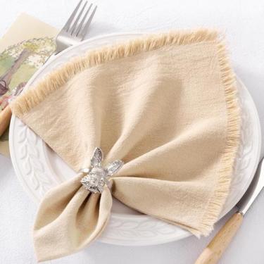 Imagem de Guardanapos de pano DeZerlor Champagne, algodão, linho, 17x17cm, pacot