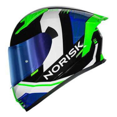 Imagem de Capacete Norisk Flow Run Preto Branco e Verde, 60