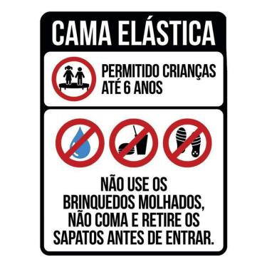 Imagem de Placa Sinalização - Condomínio Cama Elástica 36X46