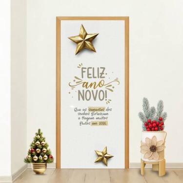 Imagem de Capa Porta Ano Novo 2026 Decoração Festiva De Recomeço E Esperança Par