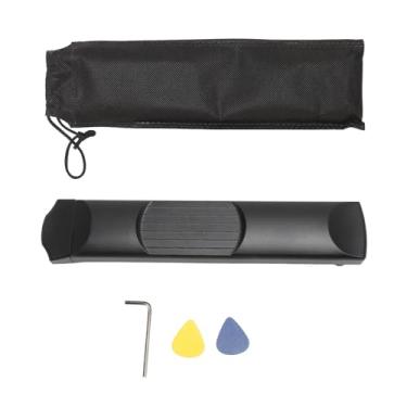 Imagem de Pilipane Treinador de pescoço para prática de violão, 6 cordas e 6 trastes, ferramenta portátil de acorde de guitarra para iniciantes e crianças, material ABS, leve, tamanho compacto com bolsa de