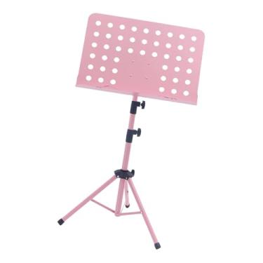 Imagem de Esquirla Suporte para partituras com altura ajustável, dobrável, para violão, ukulele e violino, profissional, Rosa