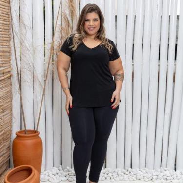 Imagem de Blusa Manga Curta Em Paete Plus Size Verão, Linda, Festa, Estilosa - R