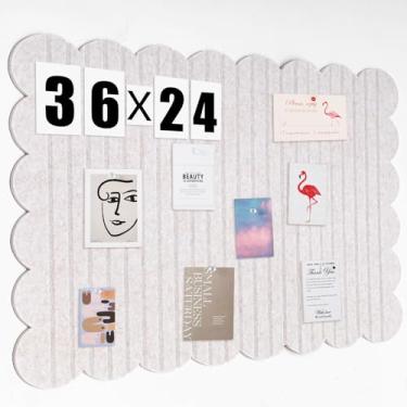 Imagem de Mooliwe Tábuas grandes de cortiça recortada, 91 cm x 61 cm, placa de feltro recortado bege dobrável, painéis de parede alternativos, painéis de feltro para decoração de escritório, organizador de