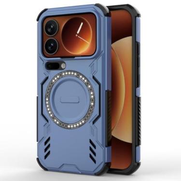 Imagem de LTLMYDAM Capa magnética para Xiaomi 17 Pro Max/17 Pro/17, capa de telefone fina e fina antiderrapante com aderência sem fio, capa resistente a impactos, azul, 17 Pro