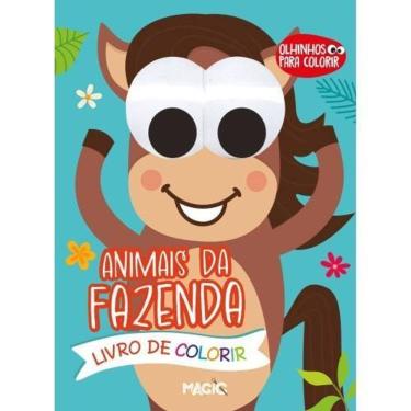 Imagem de Livro Animais Da Fazenda - Olhinhos Para Colorir -Magic Kids