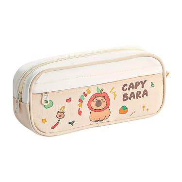 Imagem de Estojo de lápis fofo capivara de grande capacidade para estudantes