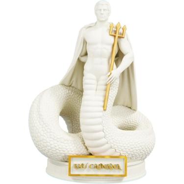 Imagem de Estátua Exu Cainana Imagem Umbanda Candomblé (Cor Mármore Dourado)