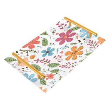 Imagem de Wassud Linda bandeja de banheiro com alças de acrílico para banheiro, quarto, cozinha, balcão 30 x 20 cm