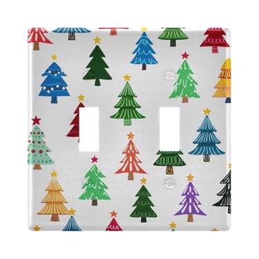 Imagem de Burbuja Capa de placa de parede para interruptor de luz de árvore de Natal, placa decorativa de parede, parafusos incluídos, 2 faixas