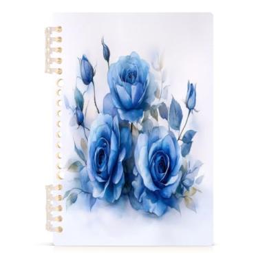 Imagem de Burbuja Caderno rosa azul dos namorados, papel pautado universitário A5 com 60 folhas, fichário para escritório, 1 pacote