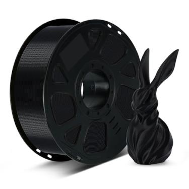 Imagem de Kingroon Filamento de impressora 3D PLA, precisão dimensional +/- 0,02 mm, carretel de 1 kg (1 kg), 1,75 mm (preto)