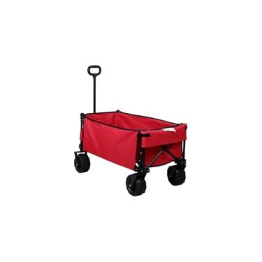 Imagem de Carrinho de Carga Dobrável Multiuso, 80kg, Vermelho, Aço com Pintura Epóxi, Poliéster Oxford 600D, 92x49x89cm, com Bolsa de Transporte