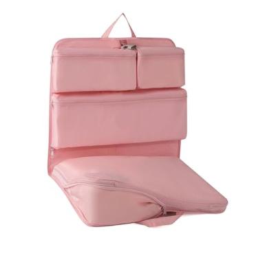 Imagem de SiaBiced Organizadores de Mala Suspensos, Organizadores de Bagagem, Sacos de Armazenamento Portáteis para Roupas, Bagagem de Mão, Roupas íntimas, Quarto, Rosa, Tamanho real