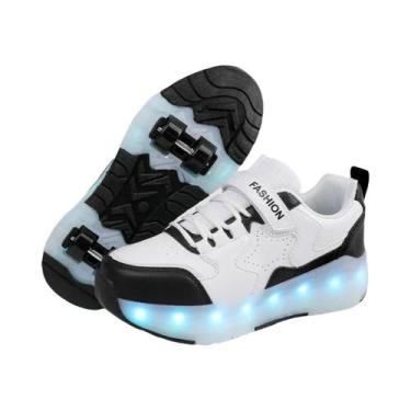 Imagem de Tênis LED Com Carregamento USB Para Crianças, Patins De Quatro Rodas L