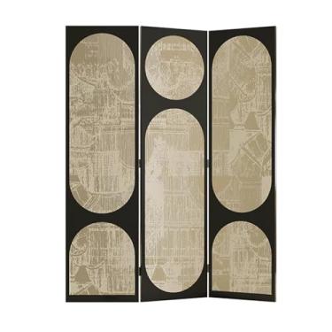 Imagem de NRNQMTFZ Divisória de sala de 3 painéis, tela dobrável de privacidade, tela de parede divisória de quarto de 1,8 m de tecido espesso, separação independente de madeira para quarto, escritório