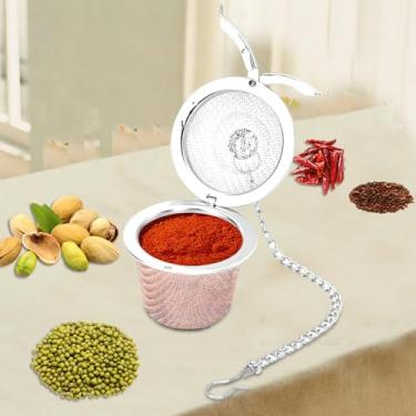 Imagem de Generic Infusor de Aço Inoxidável Saudável da Bola da Malha do Filtro do chá para Amantes chá Filtro Pequeno Furo para Bebidas Quentes Gadgets Cozinha Tamanhos S/m/l (S)