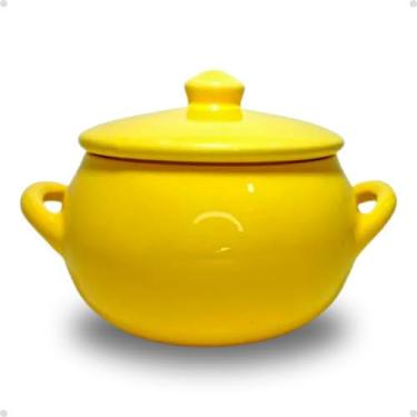 Imagem de Cumbuca Sopeira Tigela De Porcelana Ceramica caldo Sopas 1lt para Caldos, Sopas e Feijoada Brasileira(amarelo)