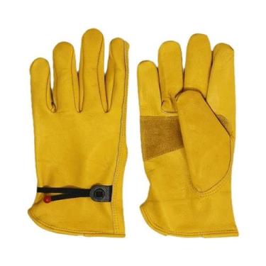 Imagem de Luvas De Trabalho De Couro Para Motocicleta Masculinas, Luvas De Mecân