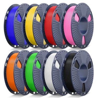 Imagem de JAYO Pacote de filamento PETG 1,75 mm 2 kg, filamento de impressora 3D PETG de forte resistência, precisão dimensional +/- 0,02 mm, serve para a maioria das impressoras 3D FDM (preto, branco, verde