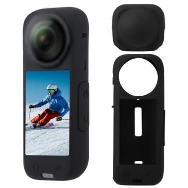 Imagem de Capa protetora de silicone para Insta360 x4, com capa protetora elástica para lente macia, acessórios de proteção para câmera, ajuste firme e proteção eficaz