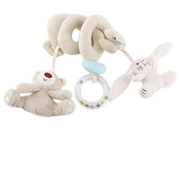 Imagem de Generic Brinquedo de Carrinho de bebê de Pelúcia Macio Enrolado Em Espiral Ao Redor do Berço Brinquedo de Berço para Desenvolver Sentidos Táteis, Audição e Coordenação Olho-mão, para Bebês e Bebês