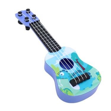 Imagem de SPYMINNPOO Ukulele Infantil, Instrumento Musical de Brinquedo Jogável de Desenho Animado Com Cravelhas e Alça de Guitarra para Meninos e Meninas (Azul)