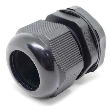 Imagem de Pg29 Preto Prensa Cabo Com O-ring Pacote Com 10 Peças - KAYAMA