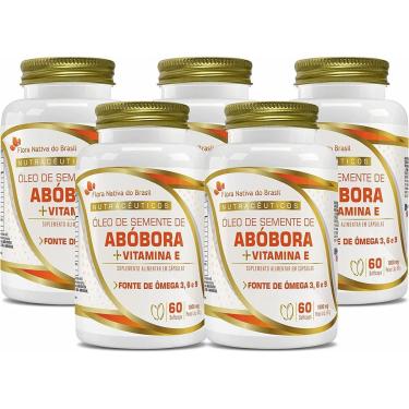 Imagem de Kit Com 5 Óleo de Semente de Abóbora 60 capsulas de 1000mg FNB-Unissex