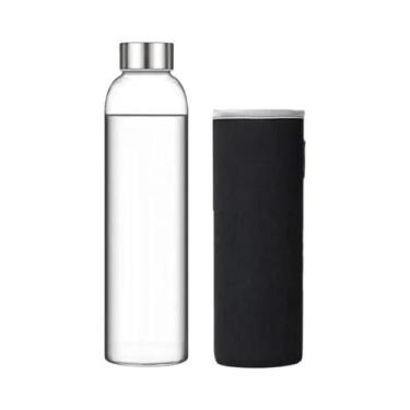 Imagem de Garrafa De Água De Vidro Portátil Inquebrável De 550ml Para Viagens De