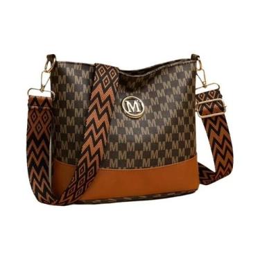 Imagem de Bolsa Transversal Feminina Estilosa Com Estampa De Letras Em material 