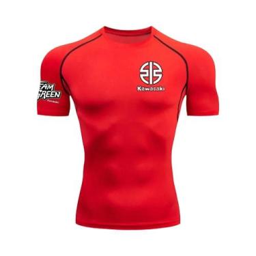 Imagem de Camiseta De Corrida Masculina Para Fitness, Secagem Rápida, Gola Redon