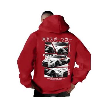 Imagem de Moletom Casual Masculino Estilo Streetwear Com Estampa Grande Da Cidad