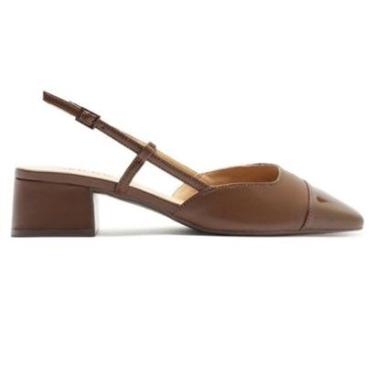 Imagem de SAPATILHA ANACAPRI SLINGBACK SALTO BLOCO PONTA MARROM VERNIZ-Feminino