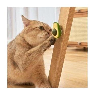 Imagem de Brinquedo Catnip Estímulo Mordedor Dente Fruta Felino Bolinha Lamber G