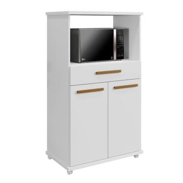 Imagem de Balcão Conquista 02 Portas 01 Gavetas Arte Móveis Branco