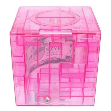 Imagem de Cubo transparente Money Bank 3D Maze Puzzle para crianças e adultos - 