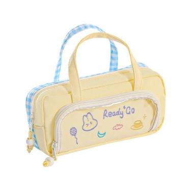 Imagem de Estojo de lápis com design xadrez estético de grande capacidade - yiwe