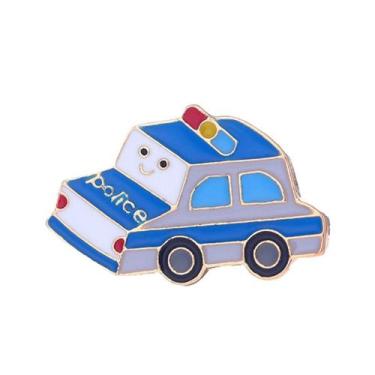 Imagem de Brooch Pin Cartoon Police Car Creative Alloy Lapel Pin - yiweisai