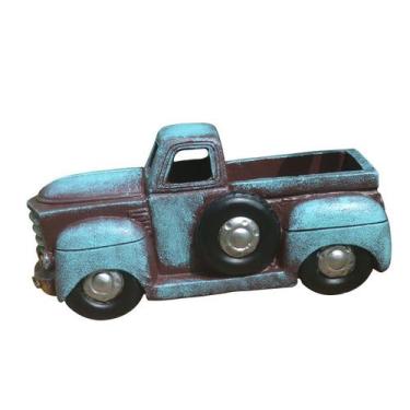 Imagem de Pickup retrô de vaso de plantas de resina vintage em forma de caminhão